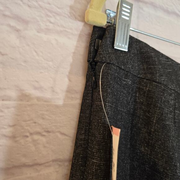 M Suit Studio by Le Suit Gray Wide-Leg Trousers Dress Pants NWT Size 10 Metallic - Picture 6 of 9